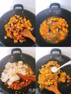 Make Pumpkin rice step 2