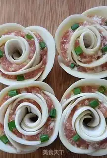 Make Roses steam meat dumplings step 9