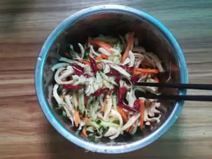 Make The cucumber coil step 7