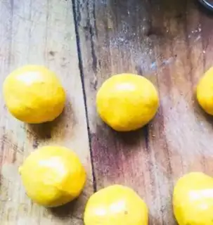 Make Lotus potato pumpkin cake step 6