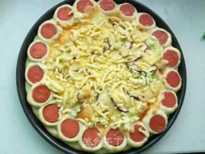 Make Corn shrimp mushroom pizza step 20