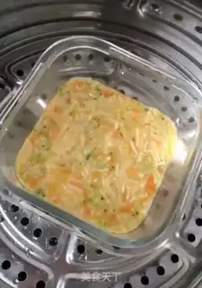 Make Vegetable pasta steam cake step 8