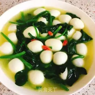 Make Spinach quail eggs step 4