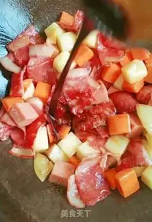 Make Bacon and ham rice step 5