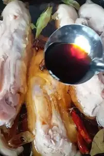 Make Red burning pig hoof step 5