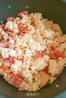 Make Bacon and ham rice step 10