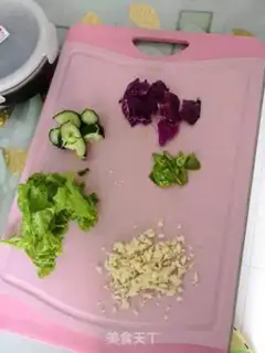 Make Quino peppers with blue and blue vegetables step 0