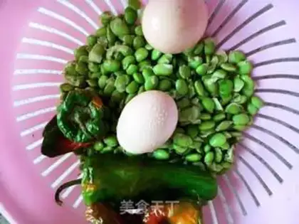 Make Eggs, fried beans step 0