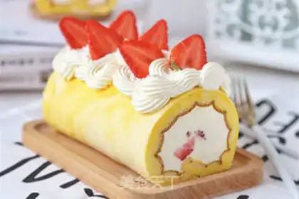 Make Lemon strawberry roll step 16