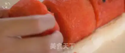 Make Watermelon cake rolls step 16