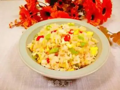 Make Spicy egg fried rice step 11