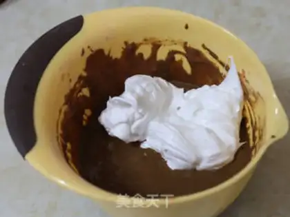 Make No oil-free chocolate steam cake step 5