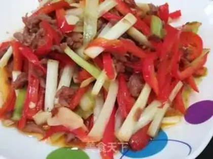 Make Cream pepper and beef silk step 0