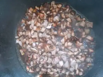 Make Frozen noodles of mushroom sauce step 8