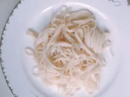 Make Frozen noodles of mushroom sauce step 15