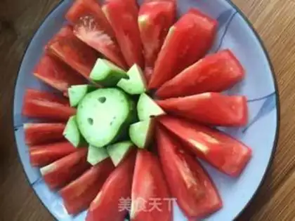 Make Honey tomato cucumber step 3