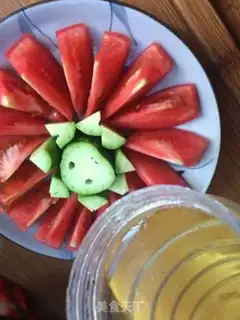 Make Honey tomato cucumber step 4