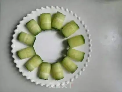 Make Cool cucumber rolls step 2