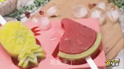 Make Summer fruit popsicle ice step 6