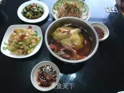 Make A chicken with red dates step 9