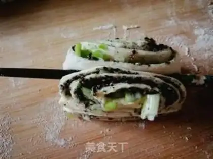 Make Black sesame roll step 15