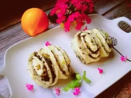 Make Black sesame roll step 20