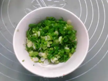 Make Ginger egg fried rice step 2