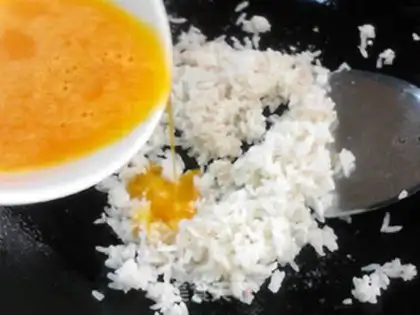 Make Ginger egg fried rice step 9