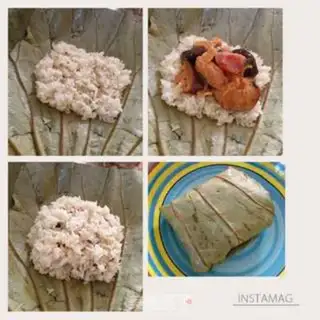 Make Haffle rice chicken step 7