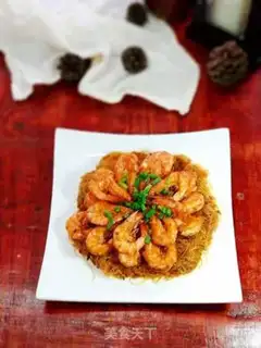 Make Spicy fan shrimp step 7
