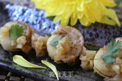 Make Garlic butter scallops step 11