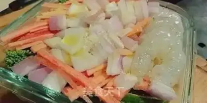 Make Shrimp cheese rice step 2
