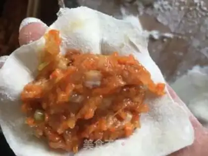 Make Carrot shrimp dumplings step 15