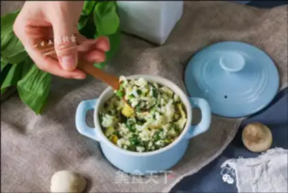 Make Tofu eggs and vegetables step 7