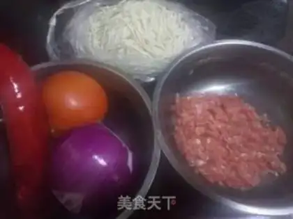 Make Noodle pancakes step 0