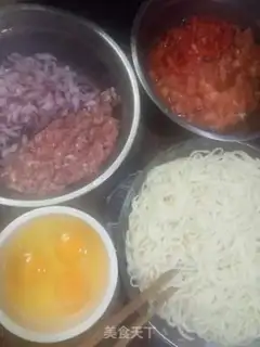 Make Noodle pancakes step 1