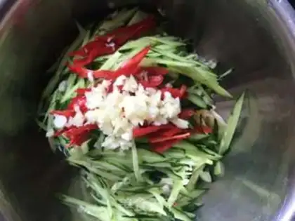 Make Gold pins and mushrooms and cucumbers step 5