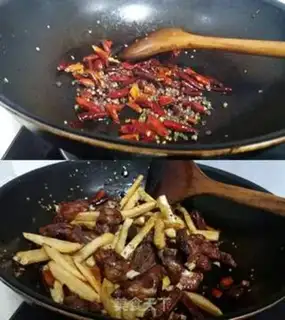 Make Dried ribs, fries step 4