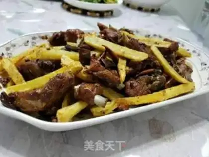 Make Dried ribs, fries step 5