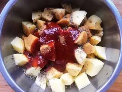 Make Barbecue potatoes step 1