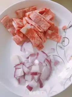 Make Bacon ham pizza step 2
