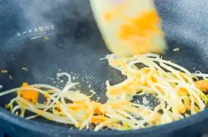 Make cucumber carrot omelet step 5