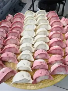 Make Double-coloured chicken dumplings step 10