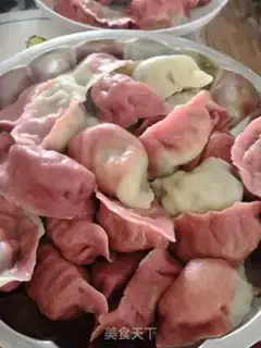 Make Double-coloured chicken dumplings step 11