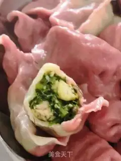 Make Double-coloured chicken dumplings step 12