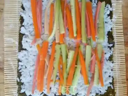 Make Sushi rolls step 1