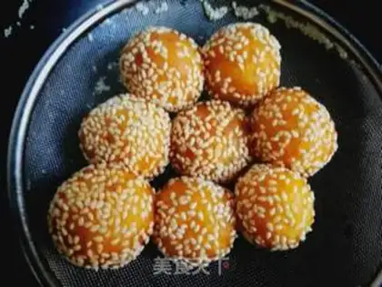 Make Red potato sesame rice ball step 12