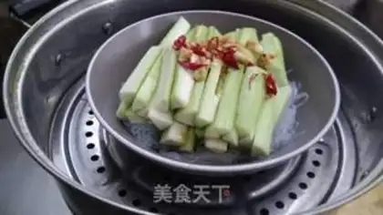 Make Garlic fan silk melon step 11
