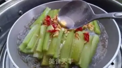 Make Garlic fan silk melon step 13