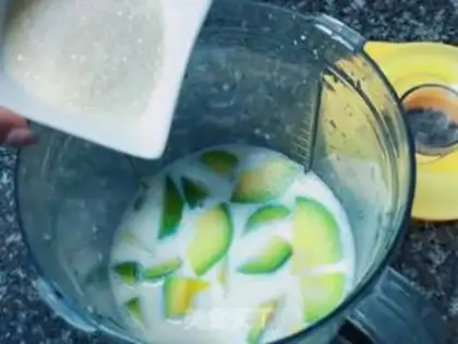 Make Homemade butter and fruit shakes step 3